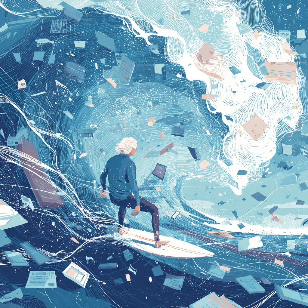 An open box releasing streams of code symbolizing the promise and peril of democratized software development