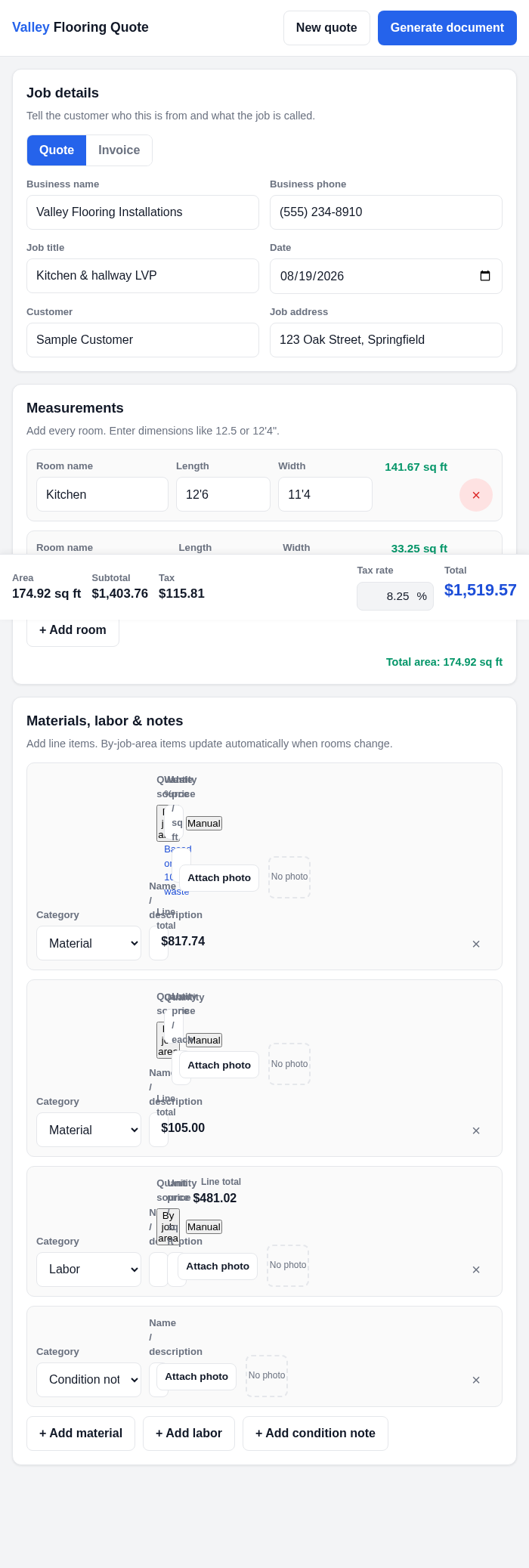 leaky invoice app