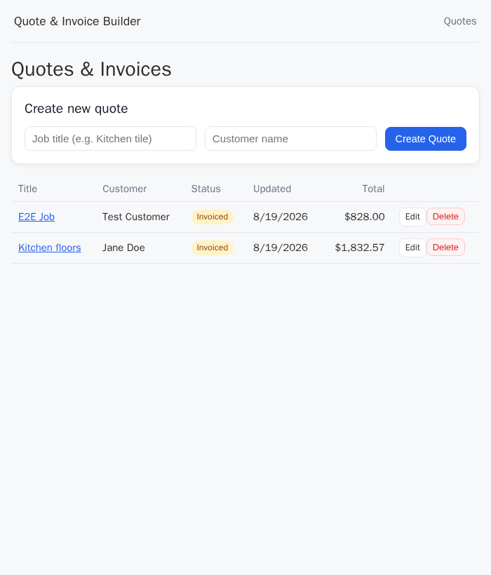 raw invoice app